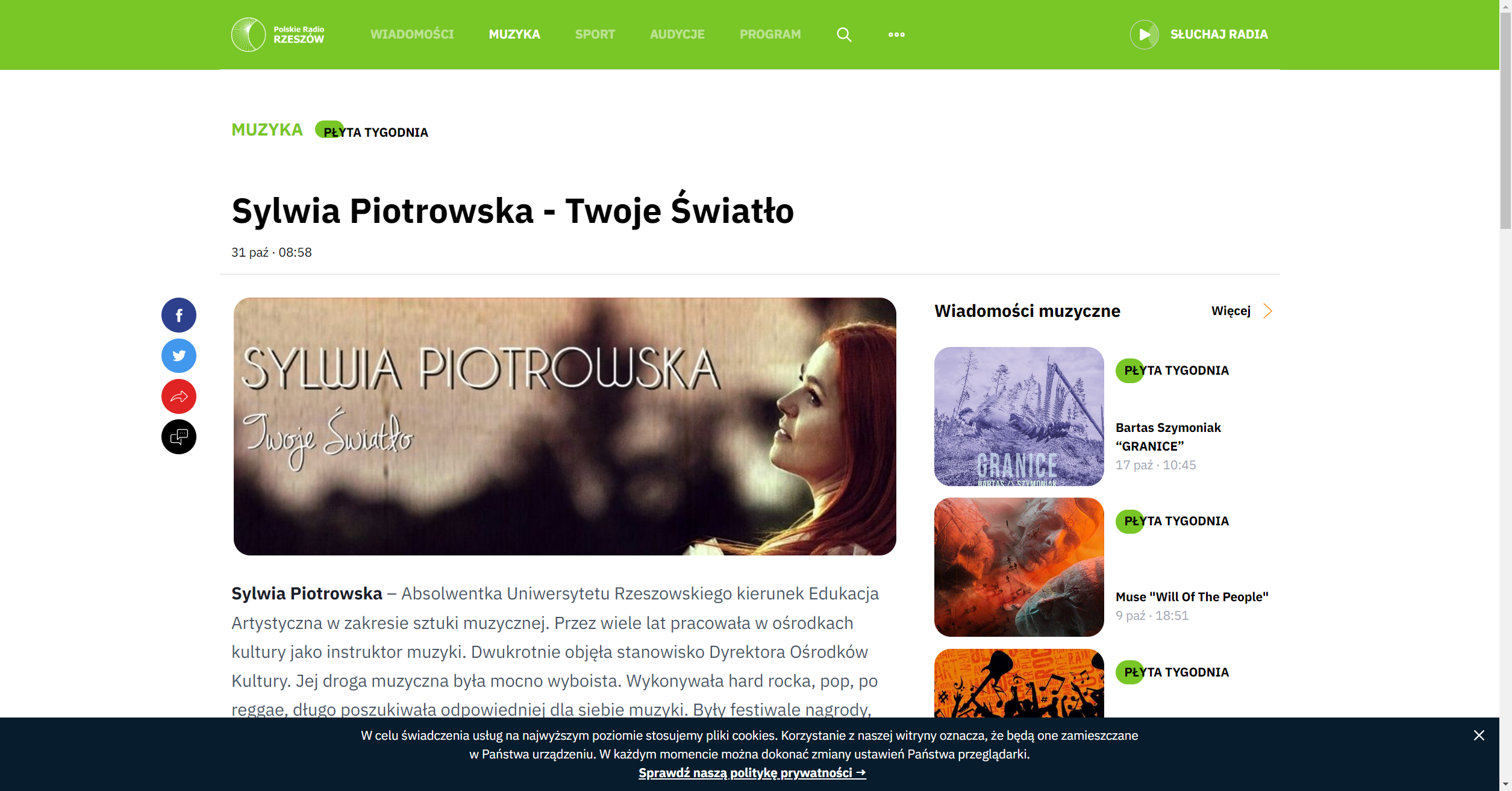 Płyta Tygodnia Polskie Radio Rzeszów